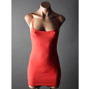 Red Casual Womens Spaghettis Strap CAMI TANK TOP Basic Layering Camisole S M L